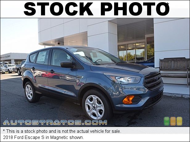 Stock photo for this 2018 Ford Escape S 2.5 Liter DOHC 16-Valve i-VCT 4 Cylinder 6 Speed Automatic