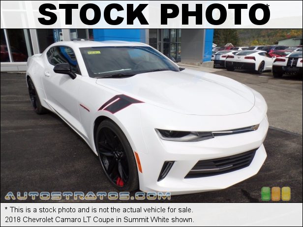 Stock photo for this 2018 Chevrolet Camaro LT Coupe 2.0 Liter Turbocharged DOHC 16-Valve VVT 4 Cylinder 8 Speed Automatic
