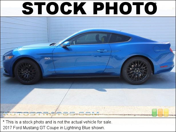 Stock photo for this 2017 Ford Mustang GT Coupe 5.0 Liter DOHC 32-Valve Ti-VCT V8 6 Speed Manual