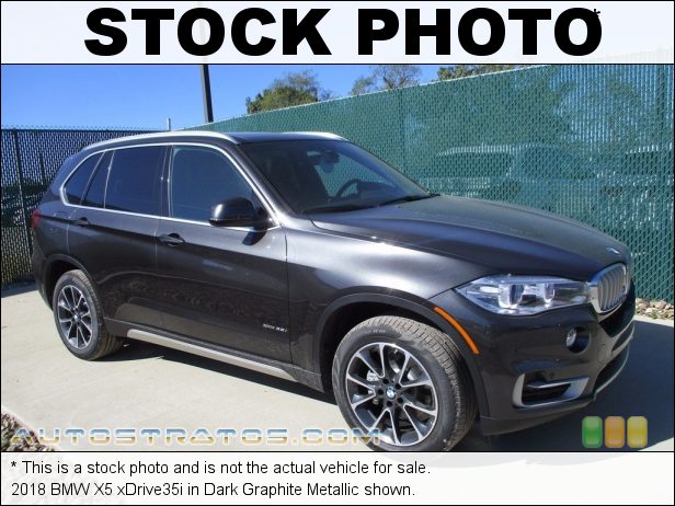 Stock photo for this 2018 BMW X5 xDrive35i 3.0 Liter TwinPower Turbocharged DOHC 24-Valve VVT Inline 6 Cyli 8 Speed Automatic