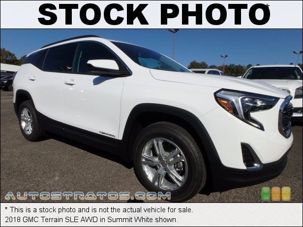 Stock photo for this 2018 GMC Terrain SLE 1.5 Liter Turbocharged DOHC 16-Valve VVT 4 Cylinder 9 Speed Automatic