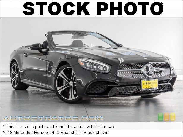 Stock photo for this 2018 Mercedes-Benz SL 450 Roadster 3.0 Liter DI biturbo DOHC 24-Valve VVT V6 9 Speed Automatic
