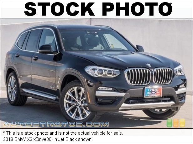 Stock photo for this 2018 BMW X3 xDrive30i 2.0 Liter DI TwinPower Turbocharged DOHC 16-Valve VVT 4 Cylinder 8 Speed Automatic