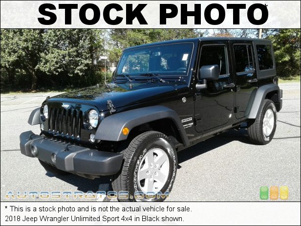 Stock photo for this 2018 Jeep Wrangler Unlimited  3.6 Liter DOHC 24-Valve VVT V6 5 Speed Automatic