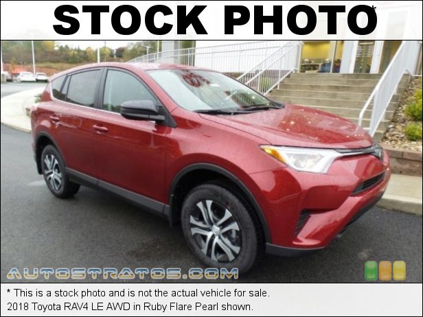 Stock photo for this 2018 Toyota RAV4 LE 2.5 Liter DOHC 16-Valve Dual VVT-i 4 Cylinder 6 Speed ECT-i Automatic