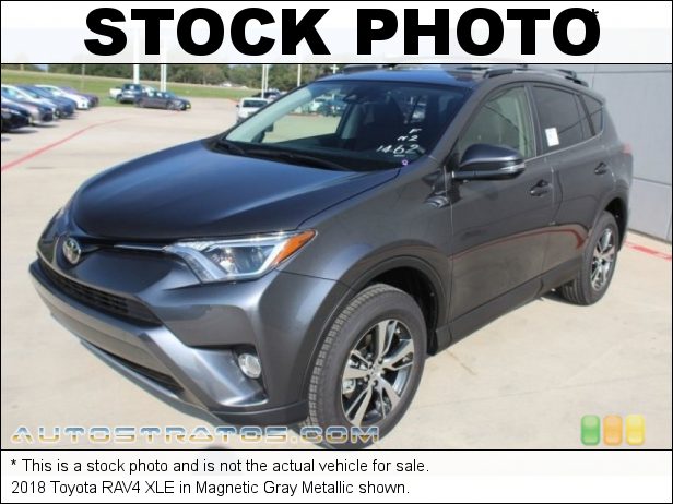 Stock photo for this 2018 Toyota RAV4 XLE 2.5 Liter DOHC 16-Valve Dual VVT-i 4 Cylinder 6 Speed ECT-i Automatic