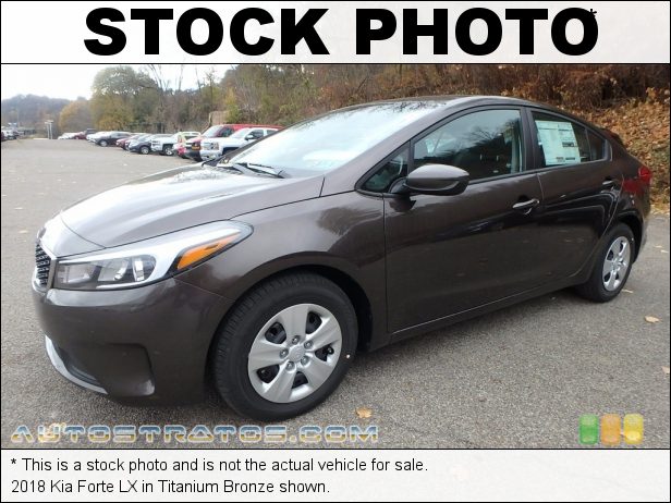 Stock photo for this 2018 Kia Forte LX 2.0 Liter DOHC 16-Valve D-CVVT 4 Cylinder 6 Speed Automatic