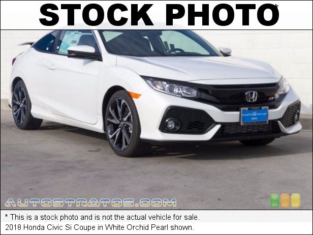 Stock photo for this 2018 Honda Civic Si Coupe 1.5 Liter Turbocharged DOHC 16-Valve 4 Cylinder 6 Speed Manual