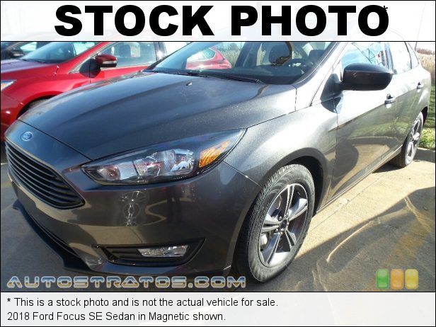 Stock photo for this 2018 Ford Focus SE Sedan 1.0 Liter DI EcoBoost Turbocharged DOHC 12-Valve Ti-VCT 3 Cylind 6 Speed Automatic