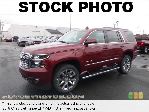 Stock photo for this 2018 Chevrolet Tahoe LT 4WD 5.3 Liter DI OHV 16-Valve VVT EcoTech3 V8 6 Speed Automatic