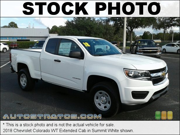 Stock photo for this 2018 Chevrolet Colorado WT Extended Cab 2.5 Liter DFI DOHC 16-Valve VVT 4 Cylinder 6 Speed Manual
