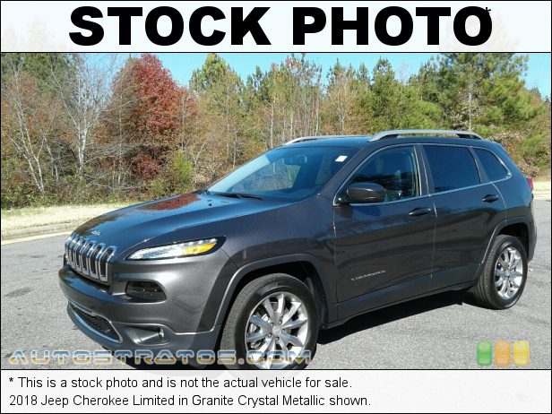 Stock photo for this 2018 Jeep Cherokee Limited 2.4 Liter DOHC 16-Valve VVT MultiAir 4 Cylinder 9 Speed Automatic