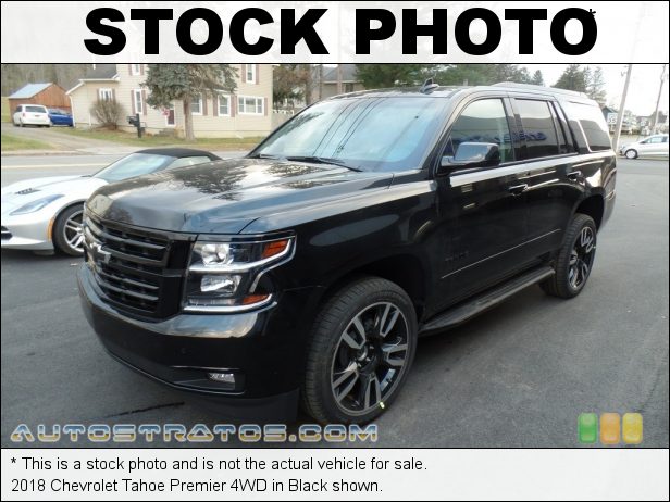 Stock photo for this 2018 Chevrolet Tahoe Premier 4WD 6.2 Liter DI OHV 16-Valve VVT EcoTech3 V8 10 Speed Automatic