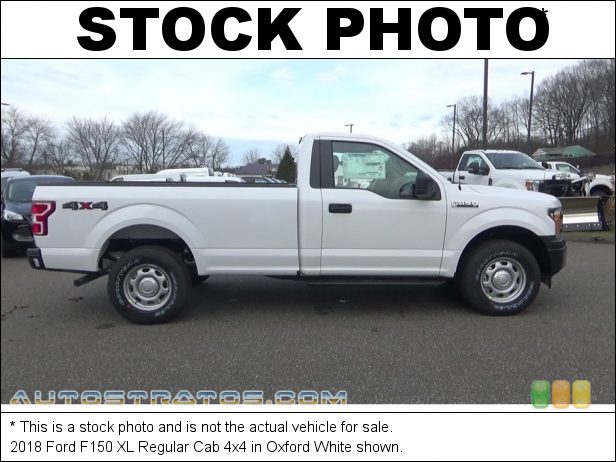 Stock photo for this 2018 Ford F150 XL Regular Cab 4x4 2.7 Liter DI Twin-Turbocharged DOHC 24-Valve EcoBoost V6 10 Speed Automatic