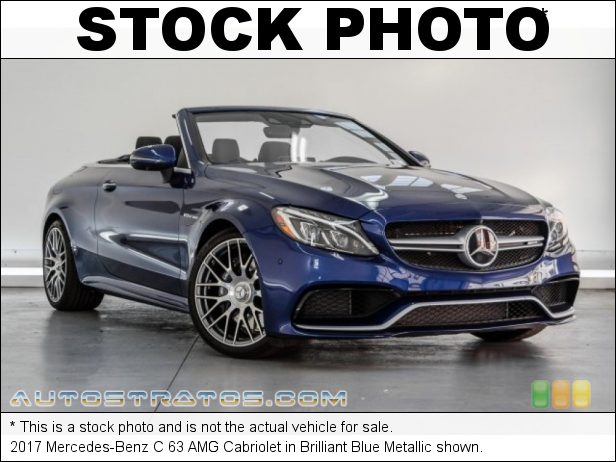 Stock photo for this 2017 Mercedes-Benz C 63 AMG Cabriolet 4.0 Liter AMG DI biturbo DOHC 32-Valve VVT V8 7 Speed Automatic