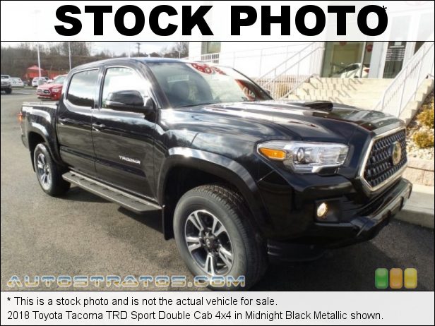 Stock photo for this 2018 Toyota Tacoma TRD Double Cab 4x4 3.5 Liter DOHC 24-Valve VVT-i V6 6 Speed Automatic