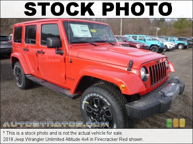 Stock photo for this 2018 Jeep Wrangler Unlimited Altitude 4x4 3.6 Liter DOHC 24-Valve VVT V6 5 Speed Automatic