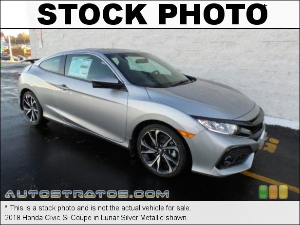Stock photo for this 2018 Honda Civic Si Coupe 1.5 Liter Turbocharged DOHC 16-Valve 4 Cylinder 6 Speed Manual