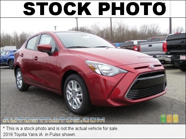 Stock photo for this 2018 Toyota Yaris iA  1.5 Liter DOHC 16-Valve VVT-i 4 Cylinder 6 Speed Automatic