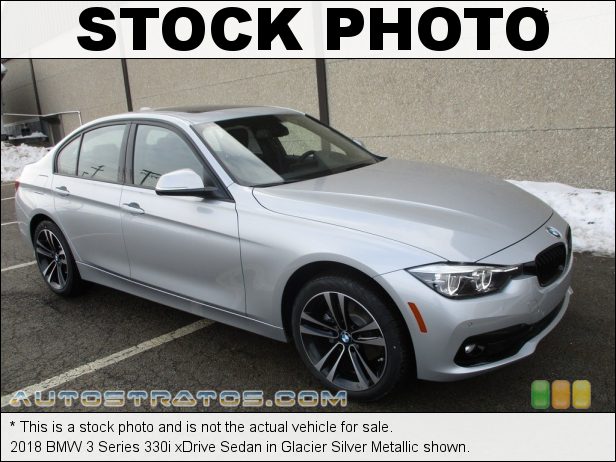 Stock photo for this 2018 BMW 3 Series 330i xDrive Sedan 2.0 Liter DI TwinPower Turbocharged DOHC 16-Valve VVT 4 Cylinder 8 Speed Sport Automatic