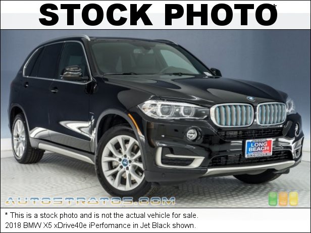Stock photo for this 2018 BMW X5 xDrive40e iPerfomance 2.0 Liter TwinPower Turbocharged DOHC 16-Valve VVT 4 Cylinder Ga 8 Speed Automatic