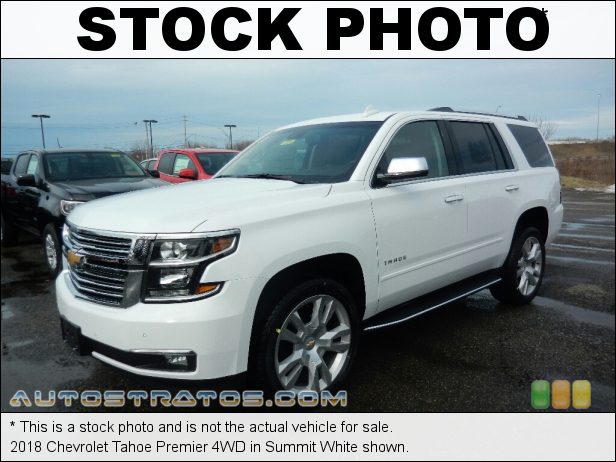 Stock photo for this 2018 Chevrolet Tahoe Premier 4WD 5.3 Liter DI OHV 16-Valve VVT EcoTech3 V8 6 Speed Automatic