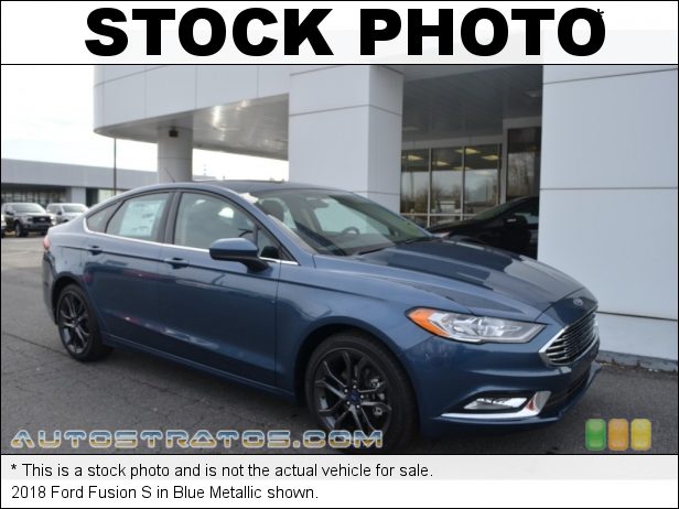 Stock photo for this 2018 Ford Fusion S 2.5 Liter DOHC 16-Valve i-VCT 4 Cylinder 6 Speed Automatic
