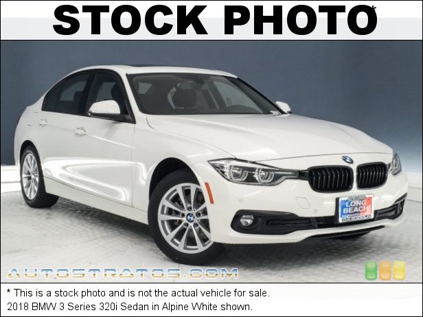 Stock photo for this 2018 BMW 3 Series 320i Sedan 2.0 Liter DI TwinPower Turbocharged DOHC 16-Valve VVT 4 Cylinder 8 Speed Sport Automatic