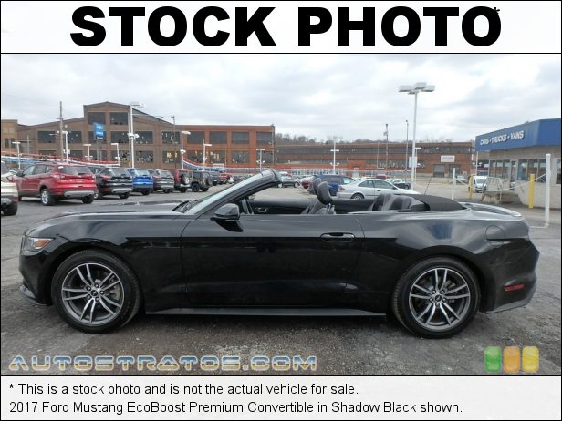 Stock photo for this 2017 Ford Mustang EcoBoost Premium Convertible 2.3 Liter DI Turbocharged DOHC 16-Valve GTDI 4 Cylinder 6 Speed SelectShift Automatic