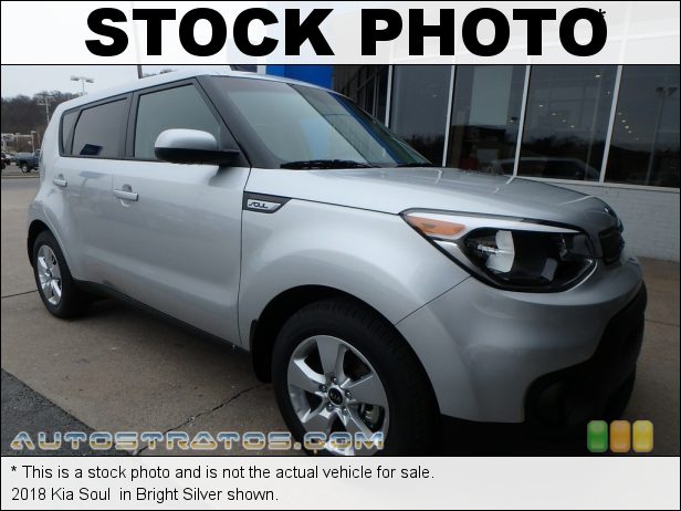 Stock photo for this 2018 Kia Soul  1.6 Liter GDI DOHC 16-Valve CVVT 4 Cylinder 6 Speed Automatic