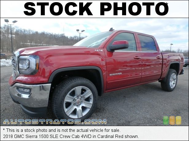 Stock photo for this 2018 GMC Sierra 1500 SLE Crew Cab 4WD 5.3 Liter DI OHV 16-Valve VVT EcoTec3 V8 6 Speed Automatic