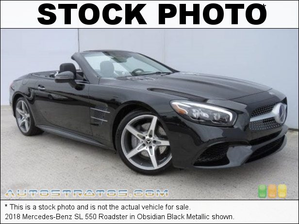 Stock photo for this 2018 Mercedes-Benz SL 550 Roadster 4.7 Liter DI biturbo DOHC 32-Valve VVT V8 9 Speed Automatic