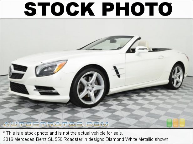 Stock photo for this 2016 Mercedes-Benz SL 550 Roadster 4.7 Liter DI biturbo DOHC 32-Valve VVT V8 7 Speed Automatic