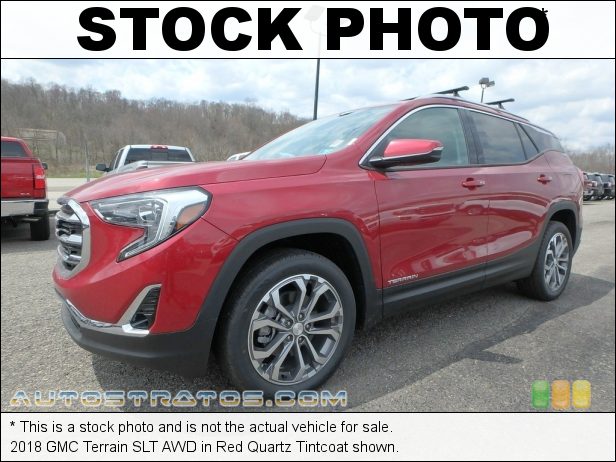 Stock photo for this 2018 GMC Terrain SLT AWD 2.0 Liter Turbocharged DOHC 16-Valve VVT 4 Cylinder 9 Speed Automatic