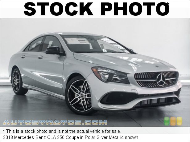 Stock photo for this 2018 Mercedes-Benz CLA 250 Coupe 2.0 Liter Twin-Turbocharged DOHC 16-Valve VVT 4 Cylinder 7 Speed DCT Dual-Clutch Automatic