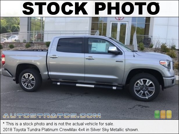 Stock photo for this 2018 Toyota Tundra CrewMax 4x4 5.7 Liter i-Force DOHC 32-Valve VVT-i V8 6 Speed ECT-i Automatic