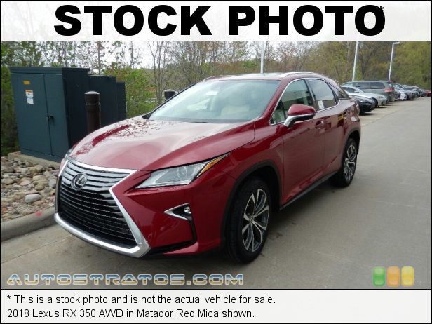 Stock photo for this 2018 Lexus RX 350 AWD 3.5 Liter DOHC 24-Valve VVT-i V6 8 Speed Automatic