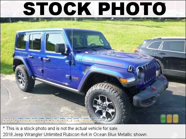 Stock photo for this 2018 Jeep Wrangler Unlimited Rubicon 4x4 3.6 Liter DOHC 24-Valve VVT V6 8 Speed Automatic