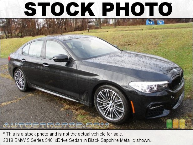 Stock photo for this 2018 BMW 5 Series 540i xDrive Sedan 3.0 Liter DI TwinPower Turbocharged DOHC 24-Valve VVT Inline 6 C 8 Speed Sport Automatic