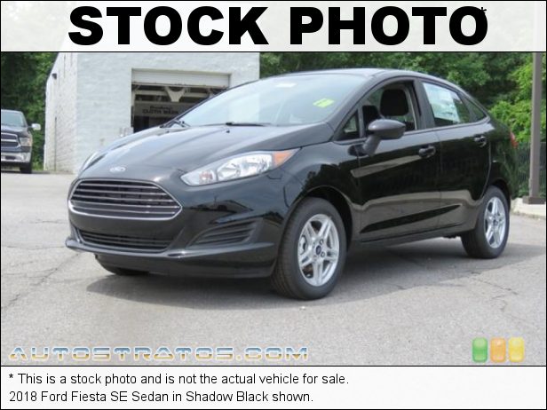 Stock photo for this 2018 Ford Fiesta SE Sedan 1.6 Liter DOHC 16-Valve Ti-VCT 4 Cylinder 6 Speed Automatic