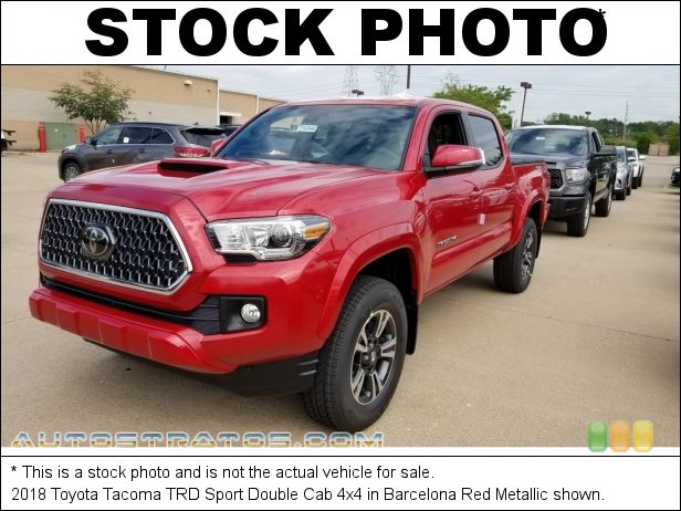 Stock photo for this 2018 Toyota Tacoma TRD Double Cab 4x4 3.5 Liter DOHC 24-Valve VVT-i V6 6 Speed Automatic