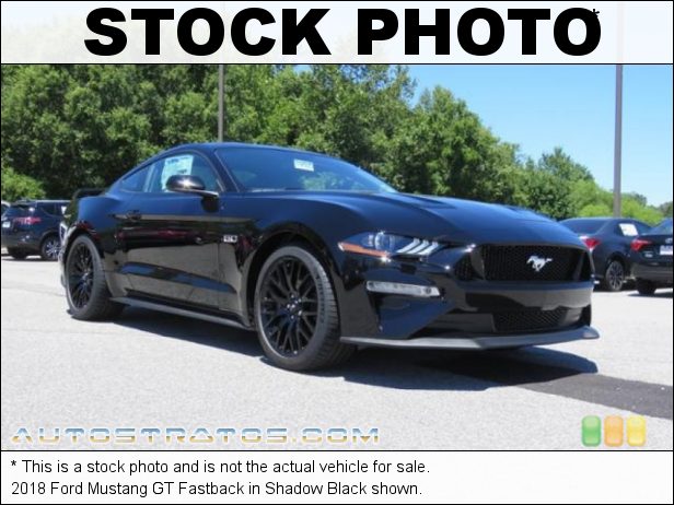 Stock photo for this 2018 Ford Mustang GT Fastback 5.0 Liter DOHC 32-Valve Ti-VCT V8 6 Speed Manual