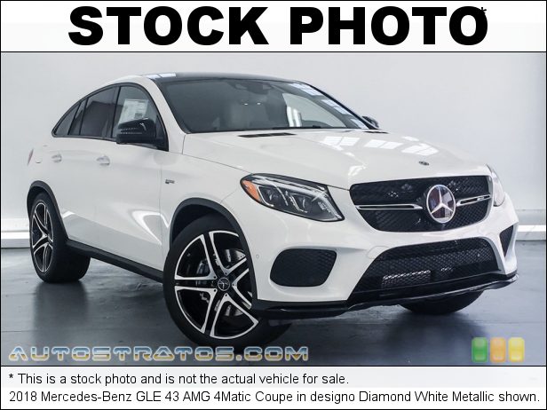 Stock photo for this 2018 Mercedes-Benz GLE 43 AMG 4Matic Coupe 3.0 Liter AMG DI biturbo DOHC 24-Valve VVT V6 9 Speed Automatic