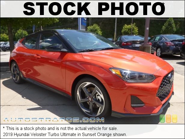 Stock photo for this 2019 Hyundai Veloster Turbo 1.6 Liter Turbocharged DOHC 16-Valve D-CVVT 4 Cylinder 7 Speed DCT Automatic