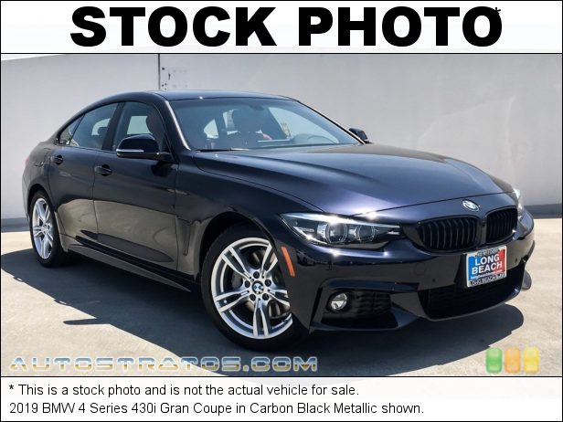 Stock photo for this 2019 BMW 4 Series 430i Gran Coupe 2.0 Liter DI TwinPower Turbocharged DOHC 16-Valve VVT 4 Cylinder 8 Speed Sport Automatic