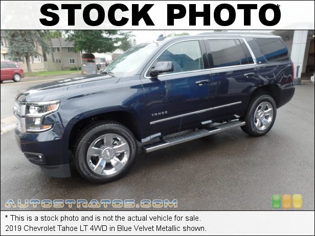 Stock photo for this 2019 Chevrolet Tahoe LT 4WD 5.3 Liter DI OHV 16-Valve VVT V8 6 Speed Automatic