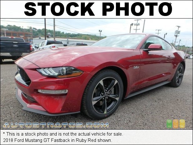 Stock photo for this 2018 Ford Mustang GT Fastback 5.0 Liter DOHC 32-Valve Ti-VCT V8 6 Speed Manual