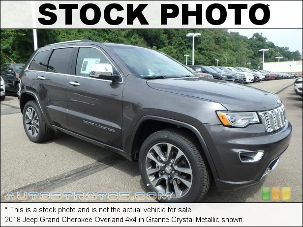 Stock photo for this 2018 Jeep Grand Cherokee Overland 4x4 3.6 Liter DOHC 24-Valve VVT Pentastar V6 8 Speed Automatic