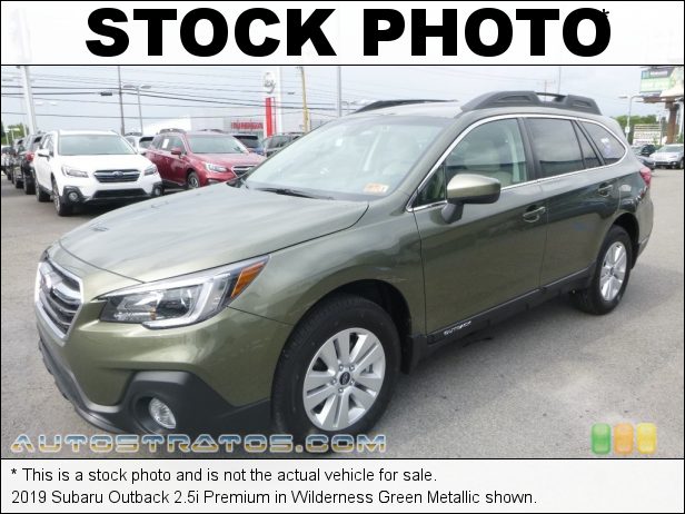 Stock photo for this 2019 Subaru Outback 2.5i Premium 2.5 Liter DOHC 16-Valve VVT Flat 4 Cylinder Lineartronic CVT Automatic