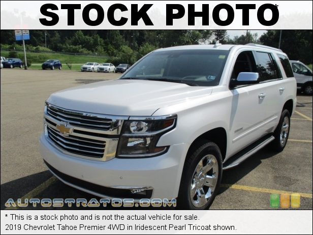 Stock photo for this 2019 Chevrolet Tahoe Premier 4WD 5.3 Liter DI OHV 16-Valve VVT V8 6 Speed Automatic